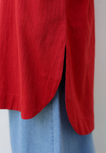 Mahdia Linen Top (Red)