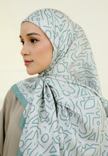 Load image into Gallery viewer, Rylaa Square Hijab (Doodle Mint Green)
