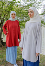 Load image into Gallery viewer, Mahdia Linen Top (Soft Grey)