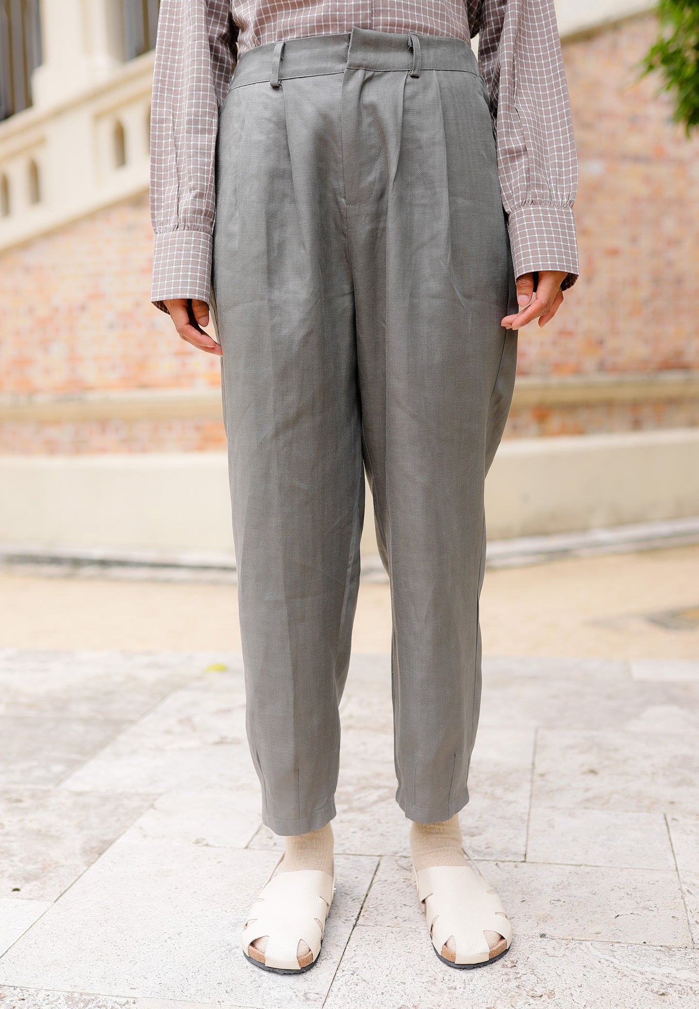 Luna Linen Pants (Space Grey)