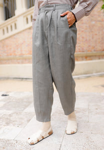 Luna Linen Pants (Space Grey)