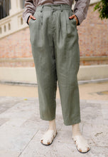 Load image into Gallery viewer, Luna Linen Pants (Olive Green)