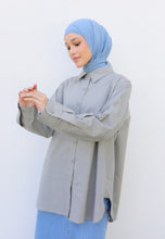 Load image into Gallery viewer, Erum Linen Top (Light Grey)