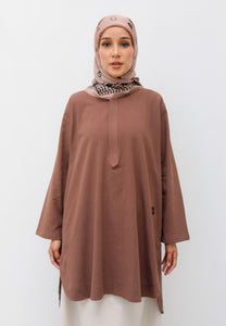 Mahdia Linen Top (Walnut)