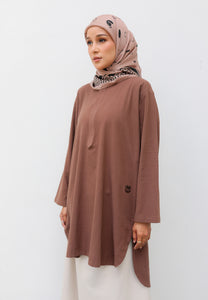 Mahdia Linen Top (Walnut)