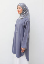 Load image into Gallery viewer, Mahdia Linen Top (Blue Grey)