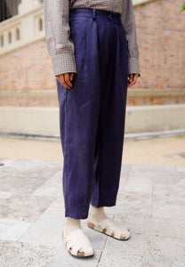 Luna Linen Pants (Midnight Blue)