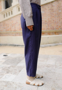 Luna Linen Pants (Midnight Blue)