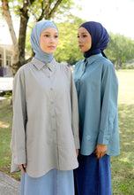 Load image into Gallery viewer, Erum Linen Top (Light Grey)
