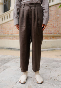 Luna Linen Pants (Coffee)