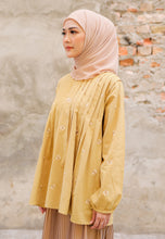 Load image into Gallery viewer, Cloe Embroidered Top (Mustard)