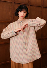 Load image into Gallery viewer, Nouf Stripe Top (Brown Pink)