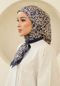 Elena Printed Square (Navy Blue)