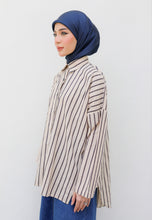 Load image into Gallery viewer, Naina Stripe Top (Nude Grey)