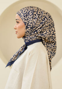 Elena Printed Square (Navy Blue)