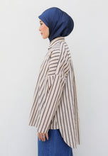 Load image into Gallery viewer, Naina Stripe Top (Nude Grey)