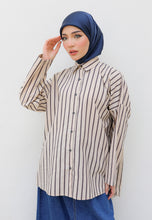 Load image into Gallery viewer, Naina Stripe Top (Nude Grey)