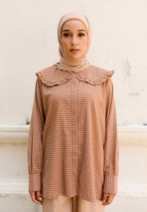 Myra Checkered Top (Brown)