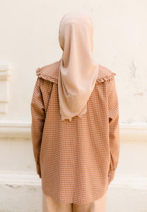 Myra Checkered Top (Brown)