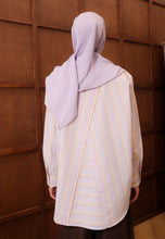 Load image into Gallery viewer, Nouf Stripe Top (Purple Brown)
