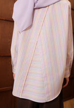 Load image into Gallery viewer, Nouf Stripe Top (Purple Brown)