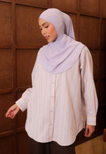 Load image into Gallery viewer, Nouf Stripe Top (Purple Brown)