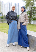 Load image into Gallery viewer, Naina Stripe Top (Blue-Black)
