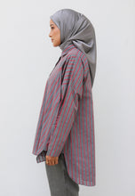 Load image into Gallery viewer, Naina Stripe Top (Grey Red)