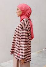 Load image into Gallery viewer, Yara 3D Stripe T-Shirt (Peach Pink)