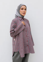 Load image into Gallery viewer, Naina Stripe Top (Grey Red)