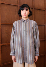Load image into Gallery viewer, Nouf Stripe Top (Grey Brown)