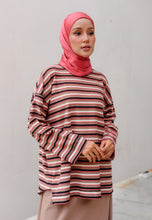 Load image into Gallery viewer, Yara 3D Stripe T-Shirt (Peach Pink)