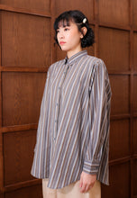 Load image into Gallery viewer, Nouf Stripe Top (Grey Brown)