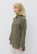 Load image into Gallery viewer, Naina Stripe Top (Moss Green)