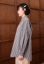 Load image into Gallery viewer, Nouf Stripe Top (Grey Brown)