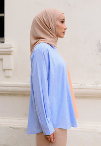 Daena Pastel Top (Blue Orange)