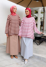 Load image into Gallery viewer, Yara 3D Stripe T-Shirt (Red)