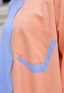 Daena Pastel Top (Blue Orange)