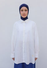 Load image into Gallery viewer, Erum Linen Top (Pearl White)