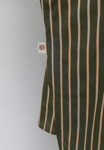 Naina Stripe Top (Moss Green)