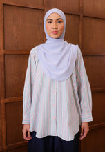 Load image into Gallery viewer, Nouf Stripe Top (Blue Pink)