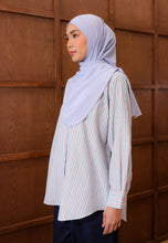 Load image into Gallery viewer, Nouf Stripe Top (Blue Pink)