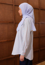 Load image into Gallery viewer, Nouf Stripe Top (Blue Pink)