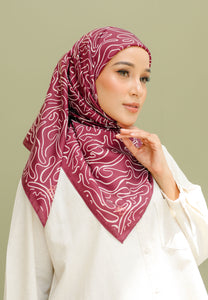 Elena Printed Square (Maroon)