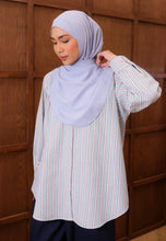 Load image into Gallery viewer, Nouf Stripe Top (Blue Pink)