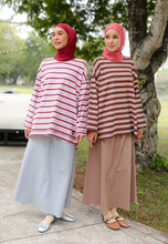 Load image into Gallery viewer, Yara 3D Stripe T-Shirt (Peach Pink)