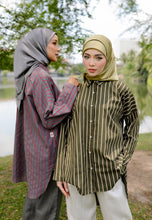 Load image into Gallery viewer, Naina Stripe Top (Moss Green)