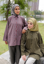 Load image into Gallery viewer, Naina Stripe Top (Grey Red)