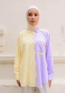 Daena Pastel Top (Yellow Purple)