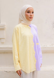 Daena Pastel Top (Yellow Purple)